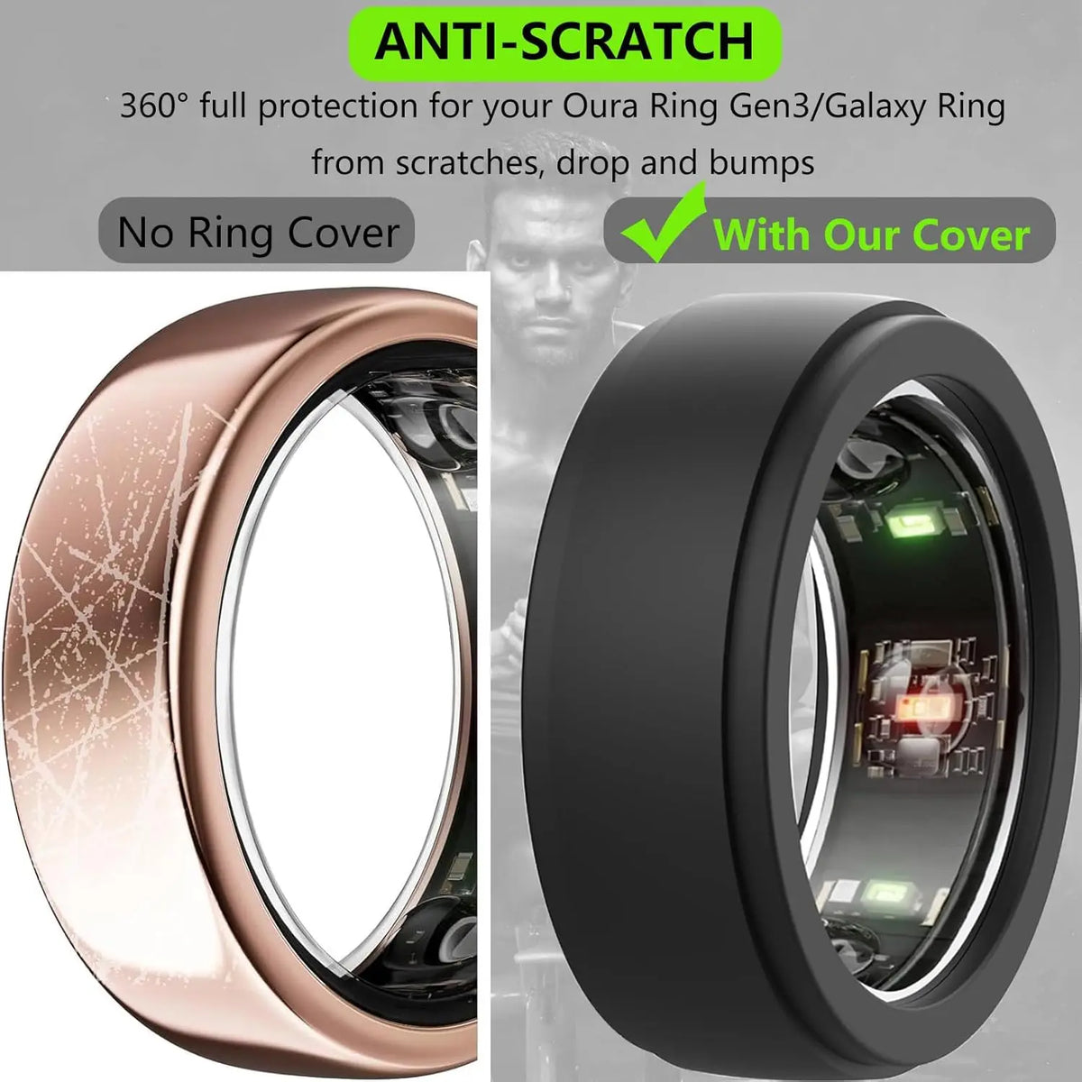 Silicone Case for Samsung Galaxy Ring/Oura Ring Gen3 Anti-Scratch Protective Cover Protector Shell For Galaxy Smart Ring Covers