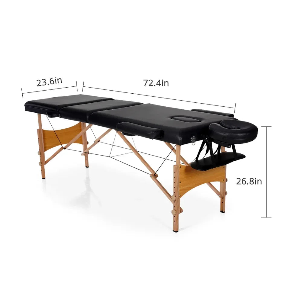 Svart Färg Massagesäng Multifunktionell Skönhetssalong Massagesäng Spasäng