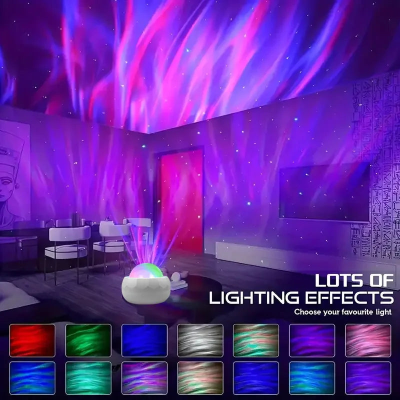 Norrsken Stjärnhimmel Projektorlampa LED Atmosphärsljus Natt