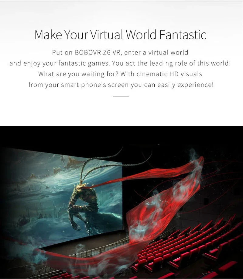 Bobo VR Z6 3D Virtual Reality Glasögon Bluetooth-headset