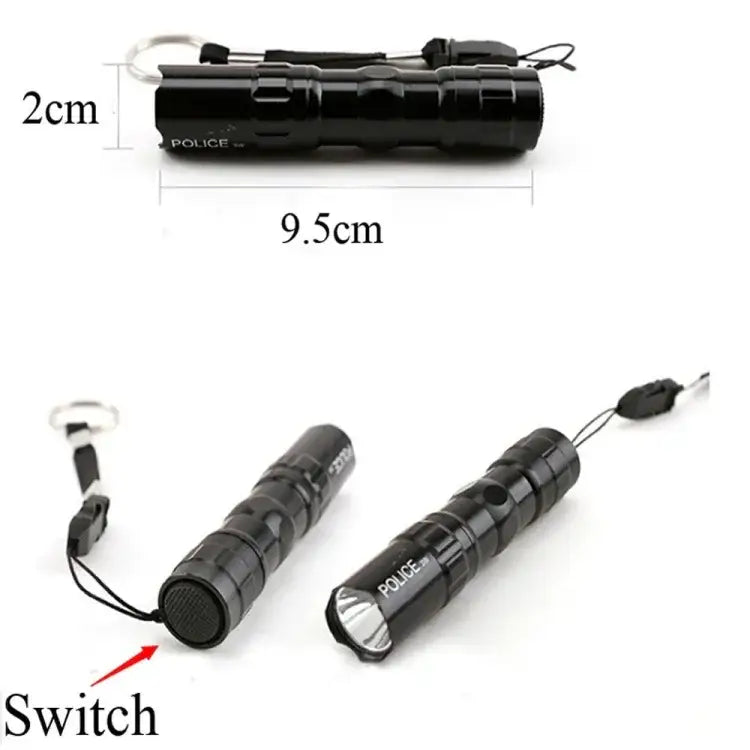 Mini LED Ficklampa 600LM – Vattentålig Taktisk Nyckelringsficklampa i Aluminium