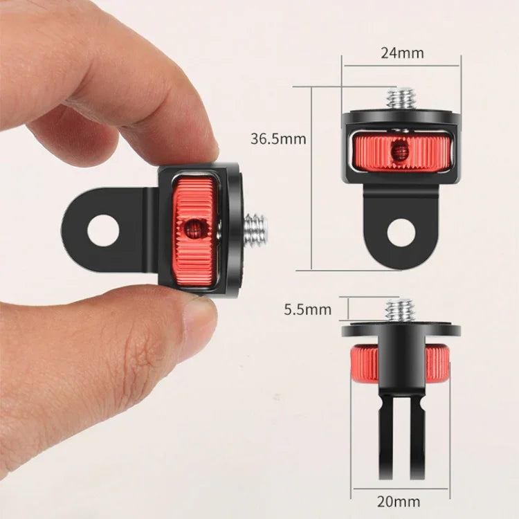 1/4-tums skruvadapter till stativ för GoPro, Insta360 & andra actionkameror