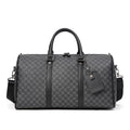 Weekendbag i PU-läder, grå, avtagbar axelrem