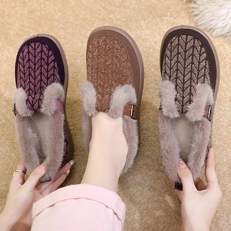 Women's Fleece-Lined Extra-Thick Insulated Cotton Winter Shoes