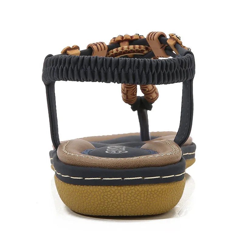 Women's Bead Woven Flat Bottom Casual Sandals