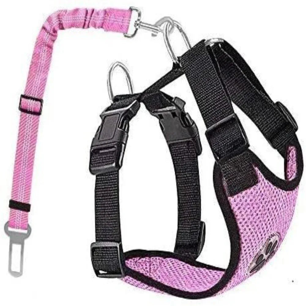Adjustable Nylon Dog Pet Harness With Removable Rope Leash