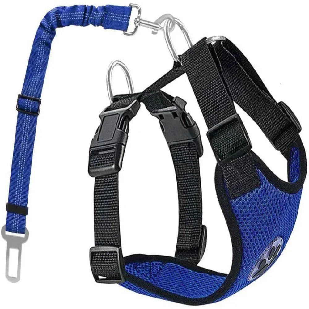 Adjustable Nylon Dog Pet Harness With Removable Rope Leash