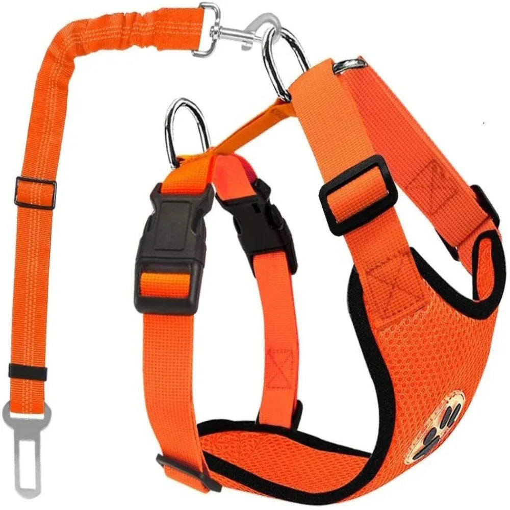 Adjustable Nylon Dog Pet Harness With Removable Rope Leash