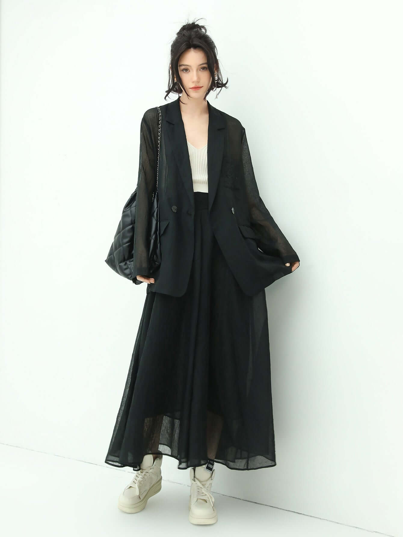 Aesthetic Full-Length Airy Multi-Layered Umbrella Skirt-1