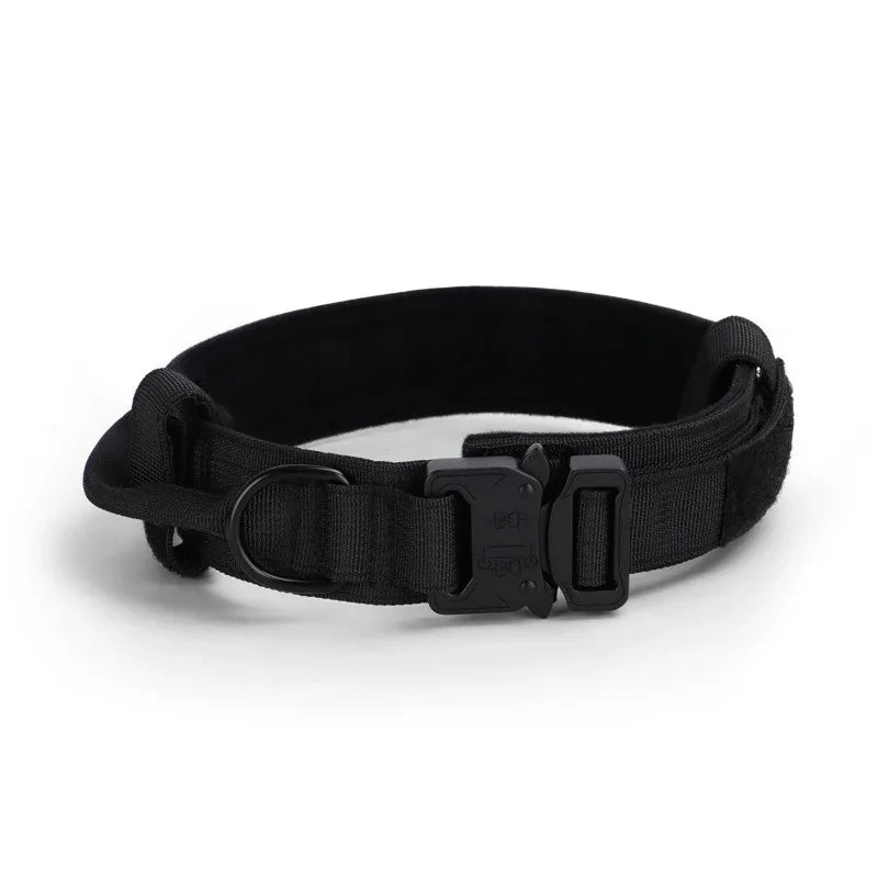 Tactical Adjustable Dog Collar Military German Shepherd Training Medium Large Pet Collar