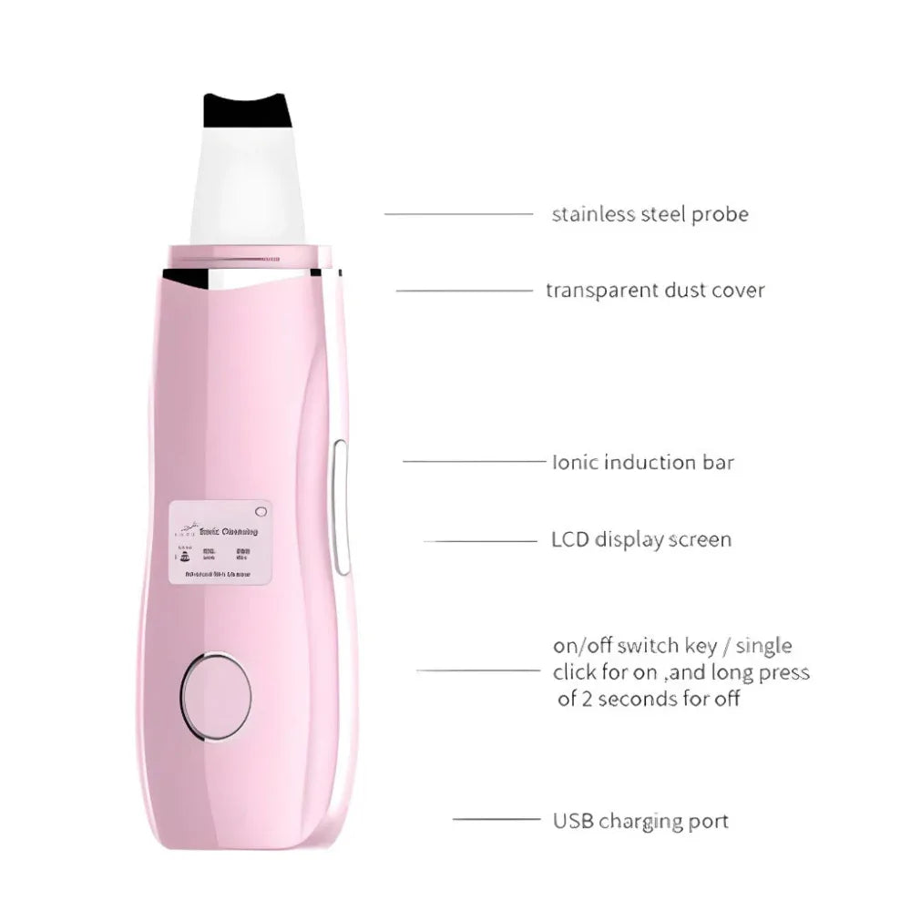 Ultrasonic Scraper Deep Cleansing Skin Scrubber For Clear Skin