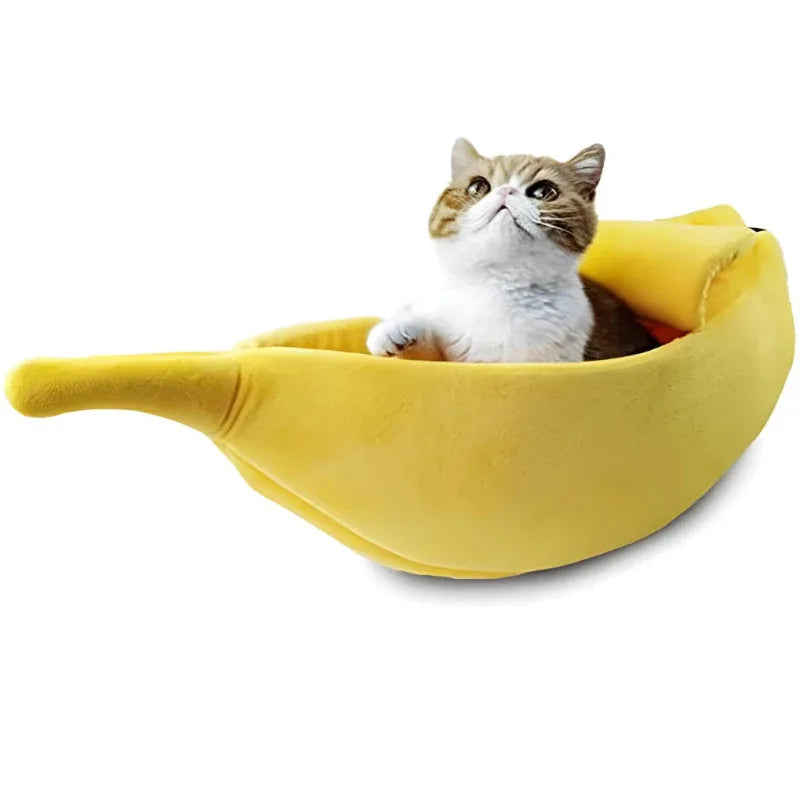 Soft Warm Banana Pet Dog Cat Bed Nest House