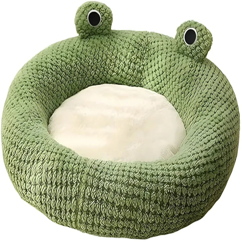 Cartoon Frog Shaped Cute Comfortable Cat Dog Pet Bed