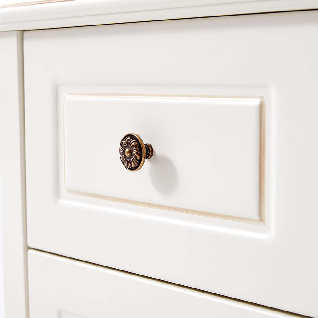 American Minimalist White Bedside Cabinet-1