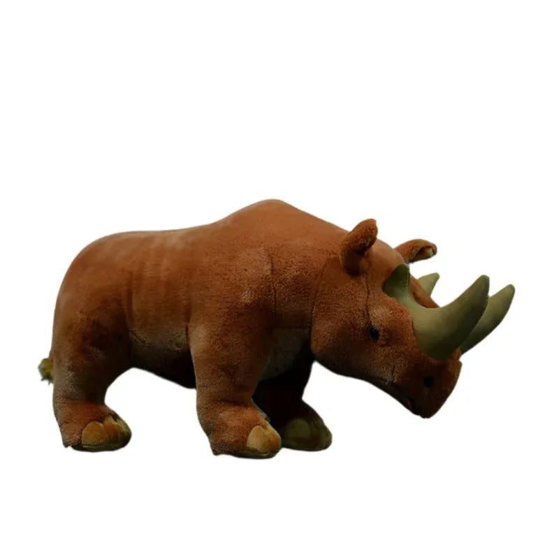 Ancient Creature Egyptian Heavy Foot Double Horned Rhino Animal Plush Toy