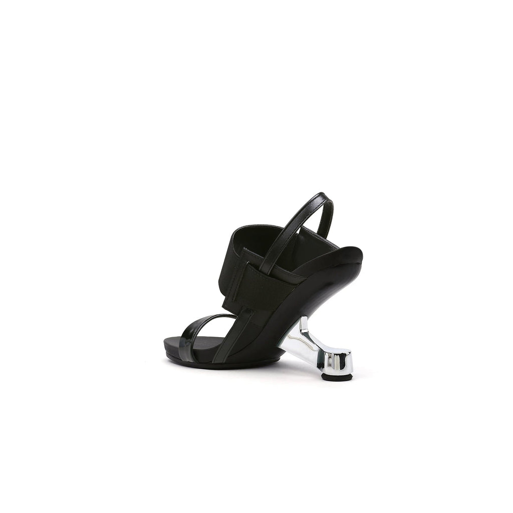 Artistic Glow Ankle Strap Pivot Heel Sandals-3