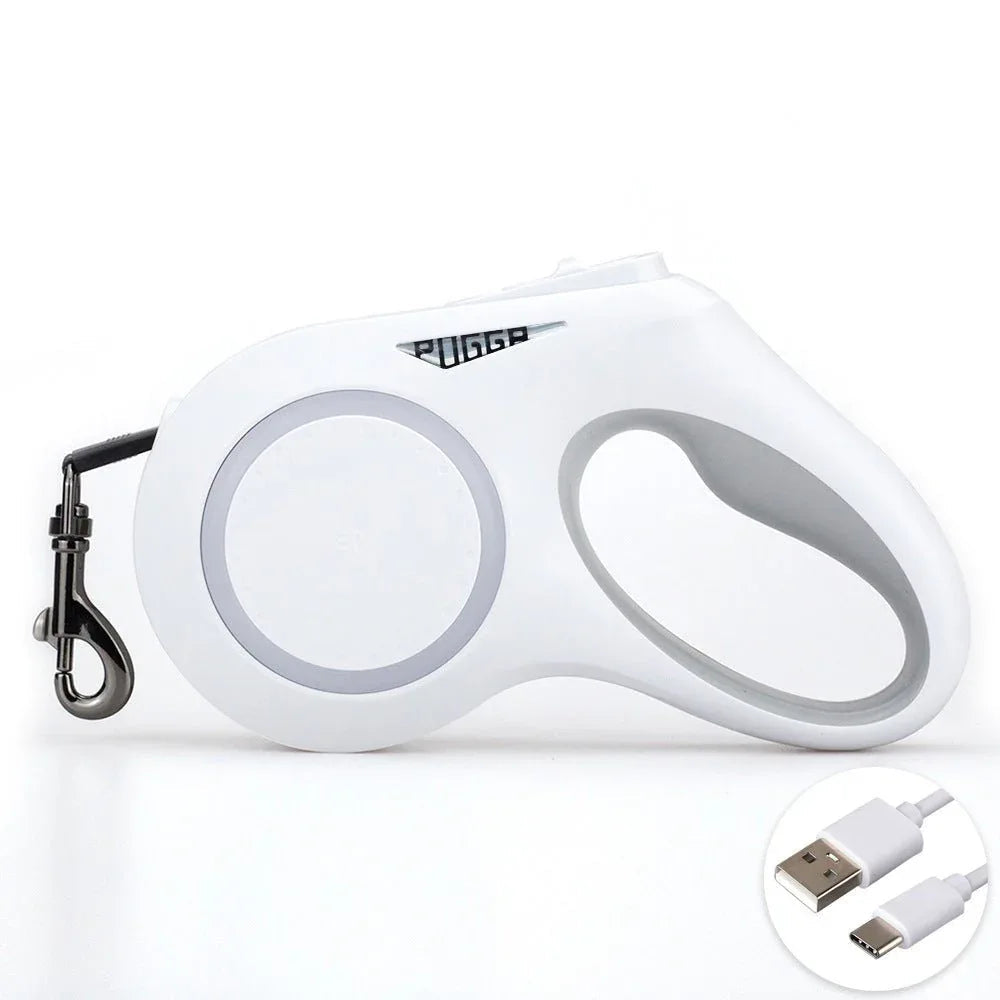 Automatic Telescopic Traction Rope Pet Dog Leash With Lights