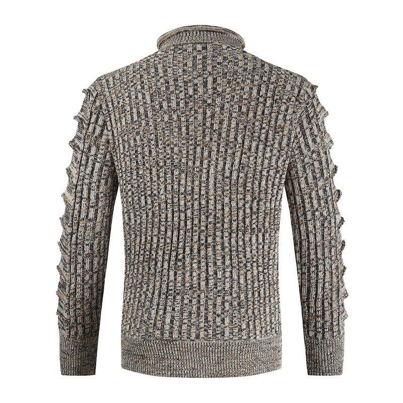 Autumn And Winter Loose Stand Collar Pullover Knitted Sweater For Men
