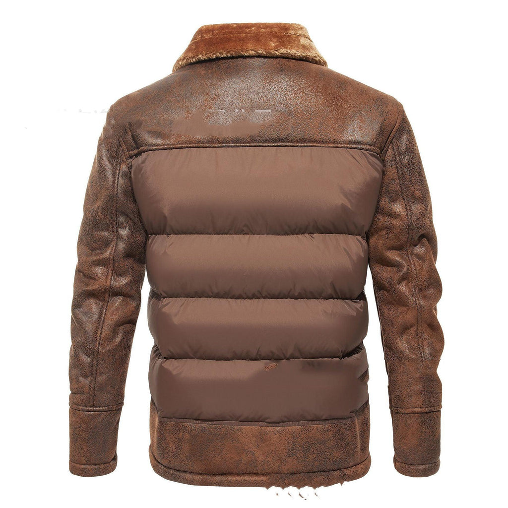 Autumn & Winter Fur Integrated Fashionable Jacket For Men