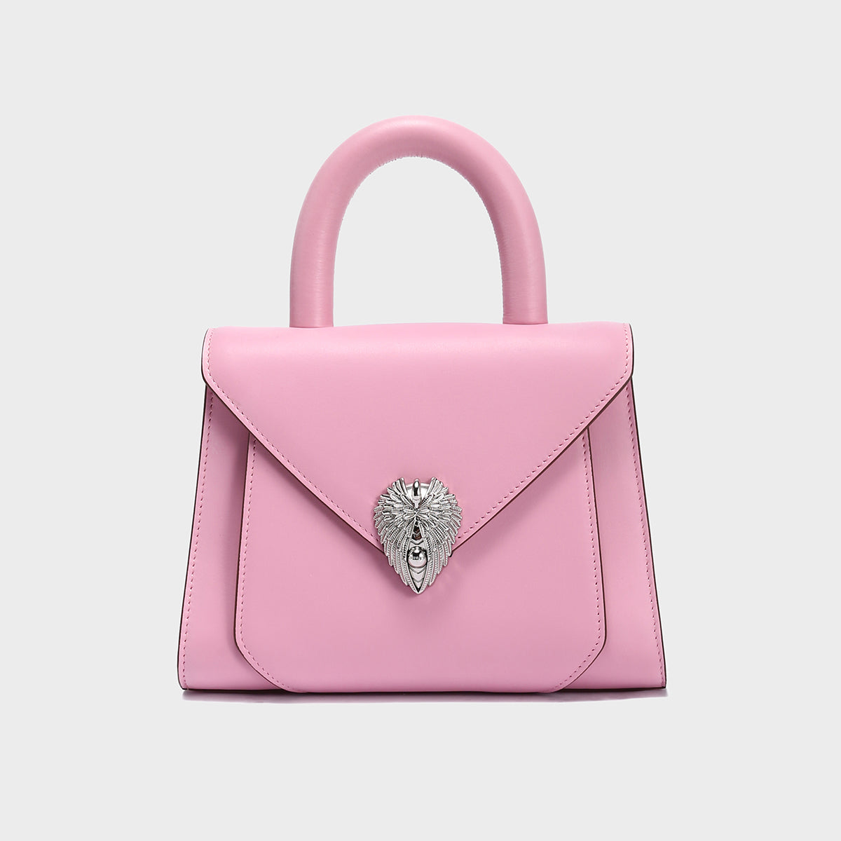 Avant Garde Silver Chain Strap Leather Satchel-6
