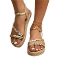 Women's Shoes Fashion Thin Strap Flat Summer Beach Sandals
