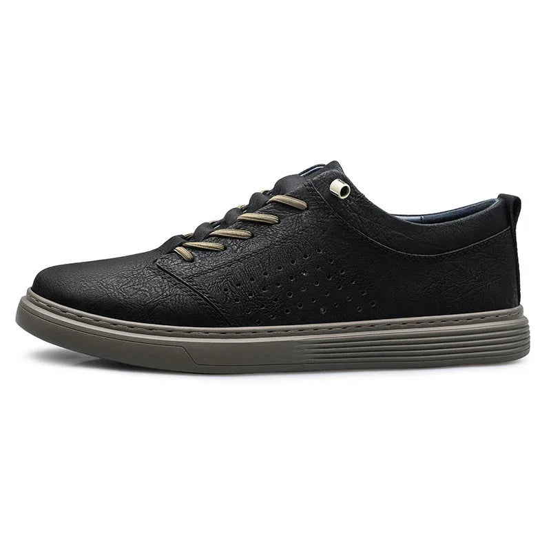 Hollow-Out Breathable Shoes Casual Spring And Summer Low-Top Cowhide Surface Fashion Sneakers