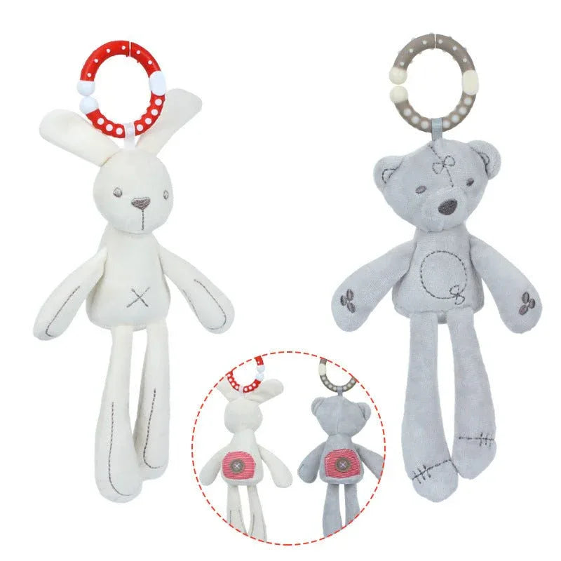 Bear And Rabbit Plush Rattle Toys