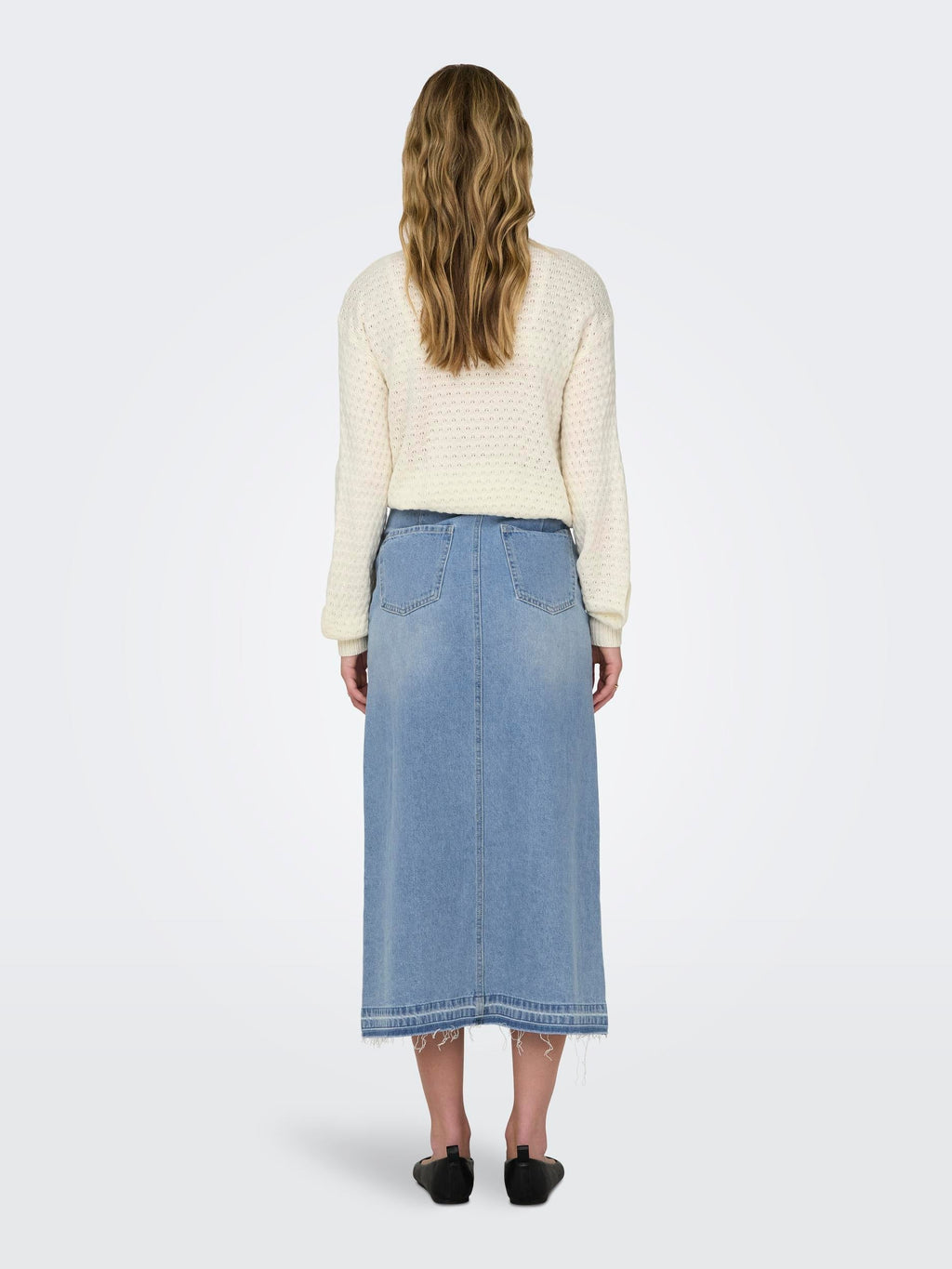 BELLA HW LONG SKIRT DNM