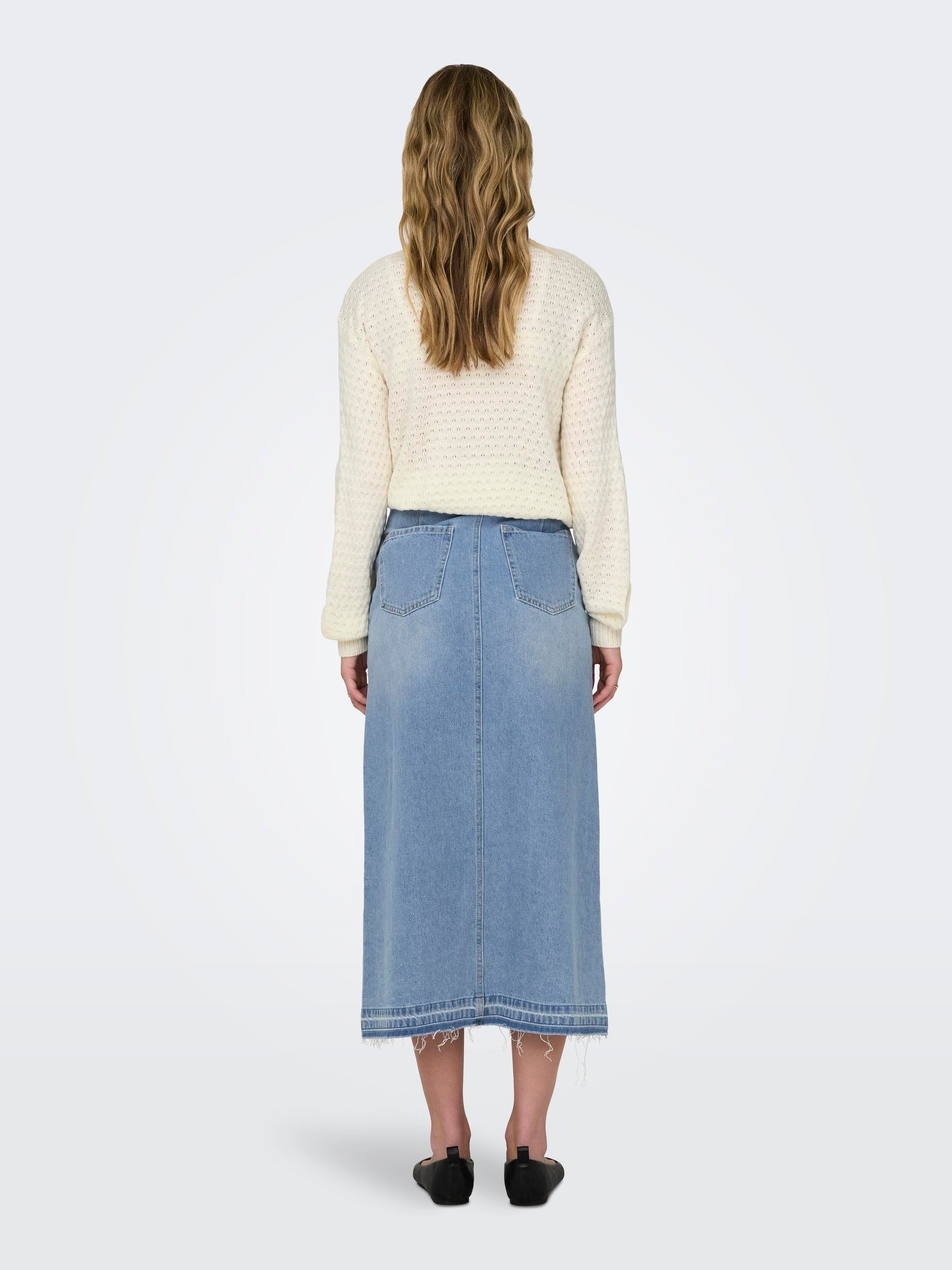BELLA HW LONG SKIRT DNM