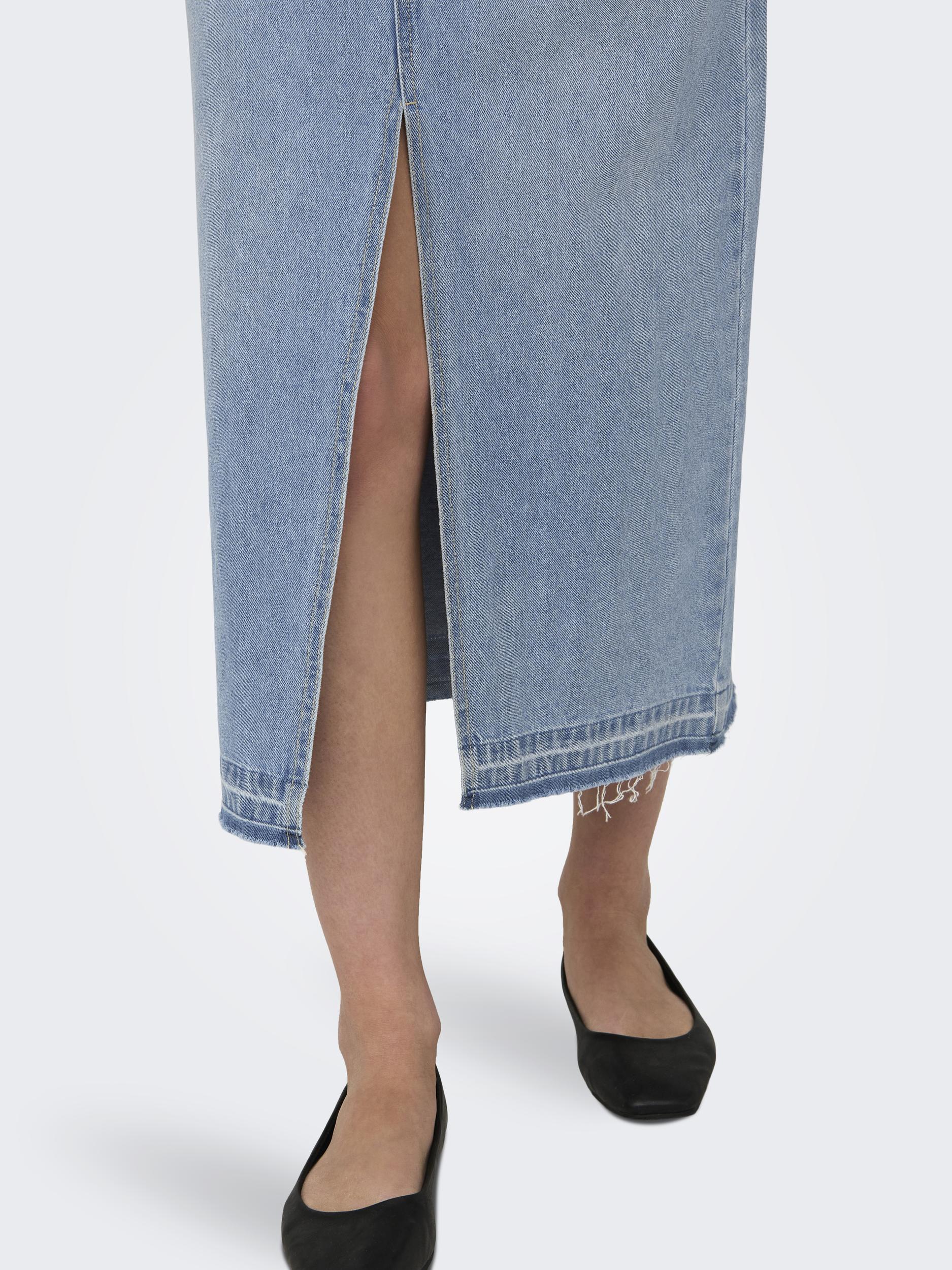 BELLA HW LONG SKIRT DNM