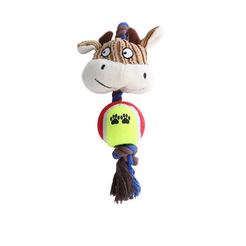Bite Resistant Cotton Rope Sound Dog Pet Chew Toys For Interactive Play