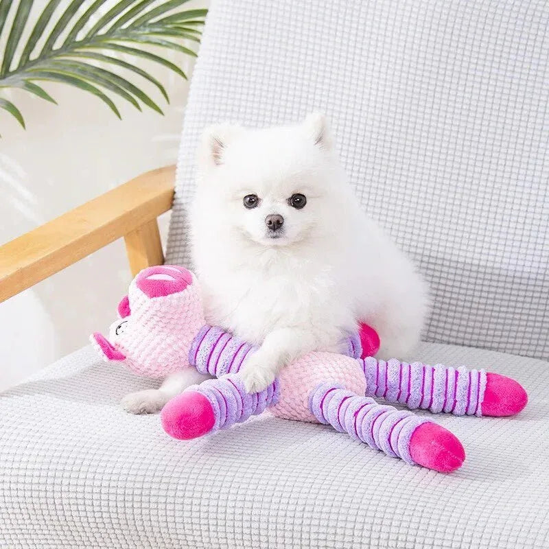 Bite Resistant Interactive Plush Dog Chew Toys