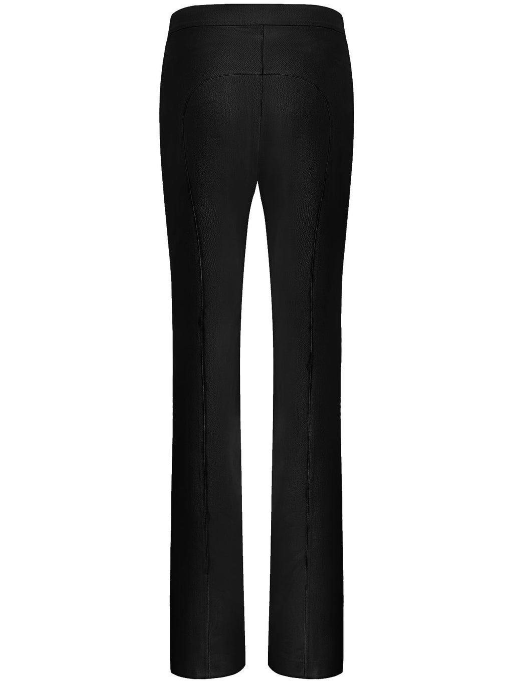 Black High-Waisted Flare Pants-4