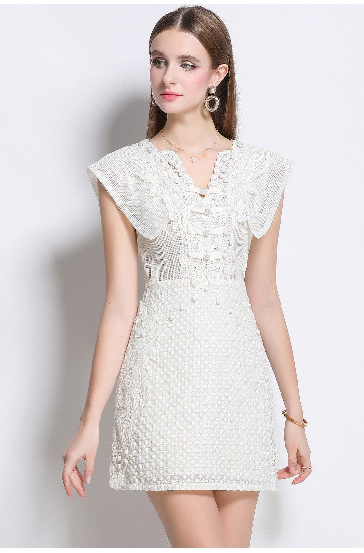 Blanche Romantic Cap Sleeve Lightweight Dress