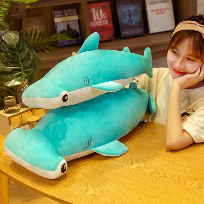 Blue Plush Hammerhead Shark Doll Toys