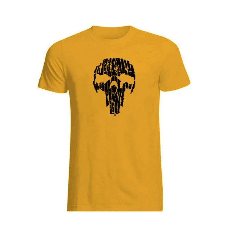 Broken Skull Cotton T-Shirts For Men