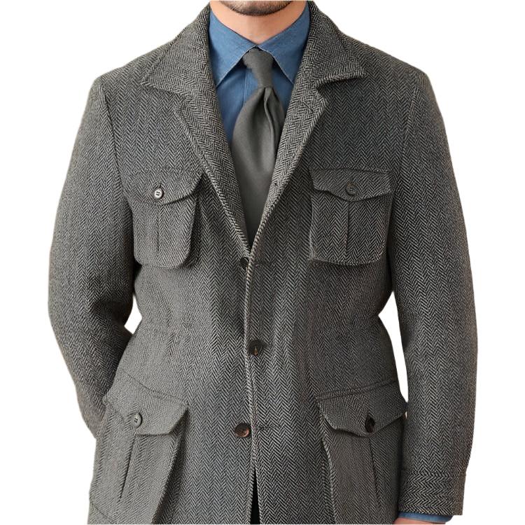 Business Safari Jacket For Men