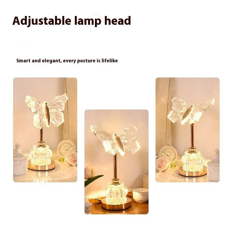 Butterfly Table Lamp Bedroom Bedside Creative Ambience Light