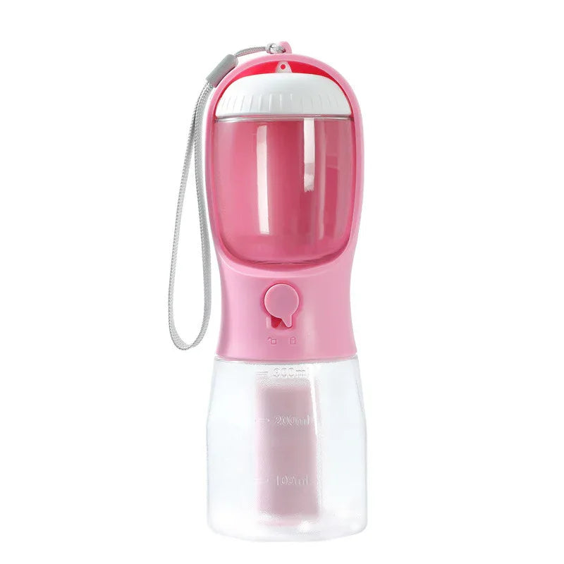 Dog Water Cup Drinking Food Garbage Bags Compartment Three-In-One Portable Small Multi-Functional Pet Water Bottle
