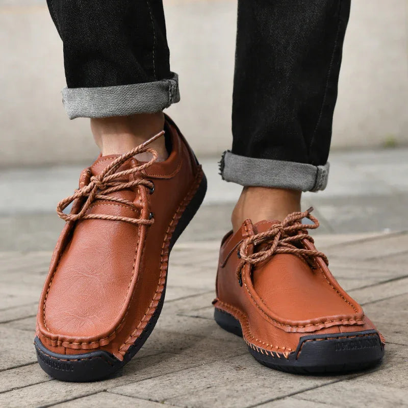 Men's Lace-up Casual Comfortable Leather Shoes