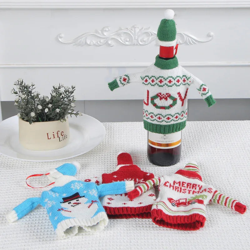Christmas Knitted Bottle Cap Decorations