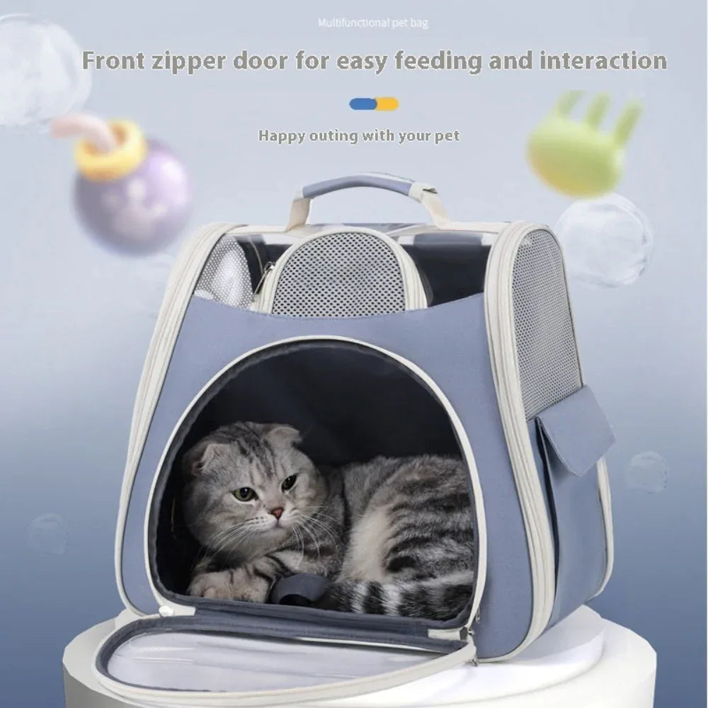 Dog Cat Bag Comfortable Breathable Ventilation Water Repellent And Dust-Proof Pet Backpack