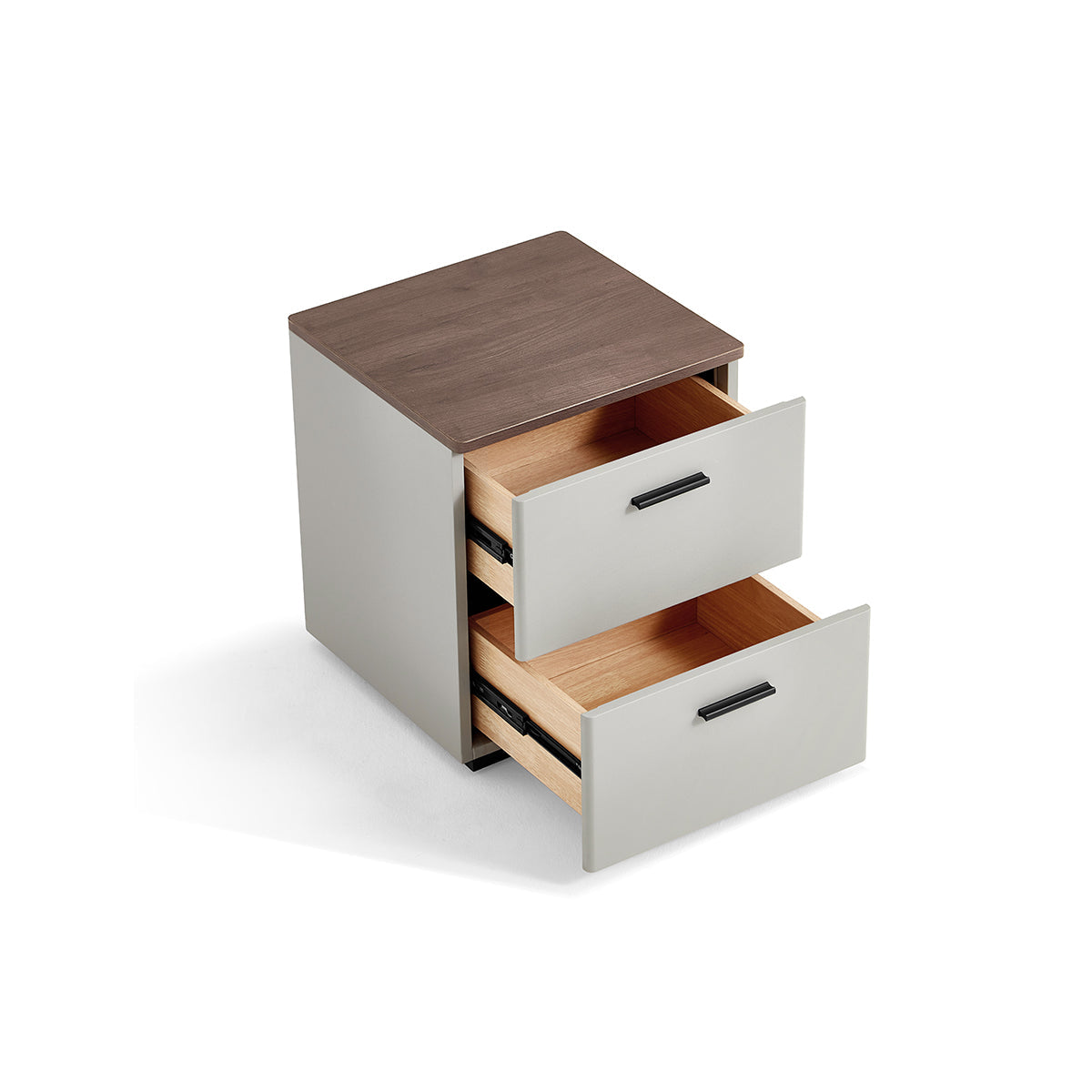 Cappuccino 2 Drawer Taupe Bedside Table