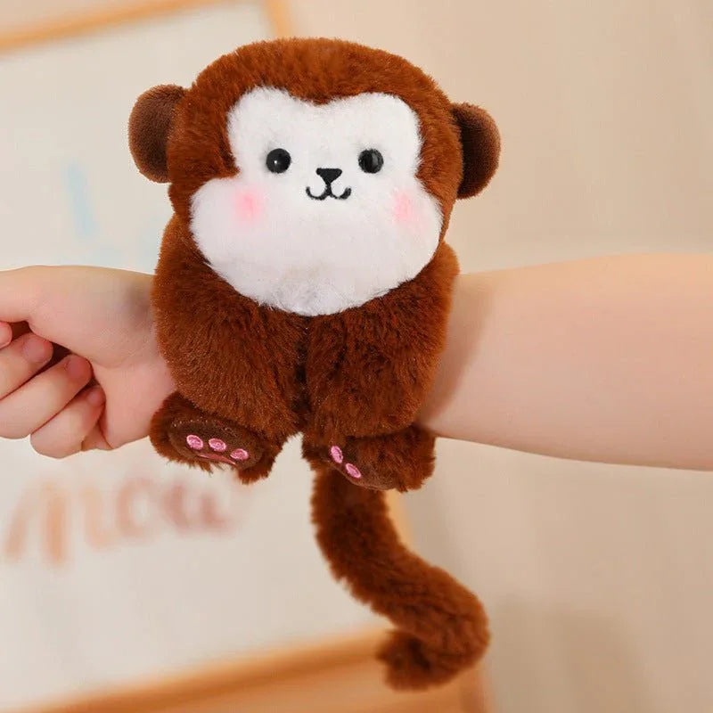 Cartoon Creative Snap Loop Wrist Attachable Plush Toys