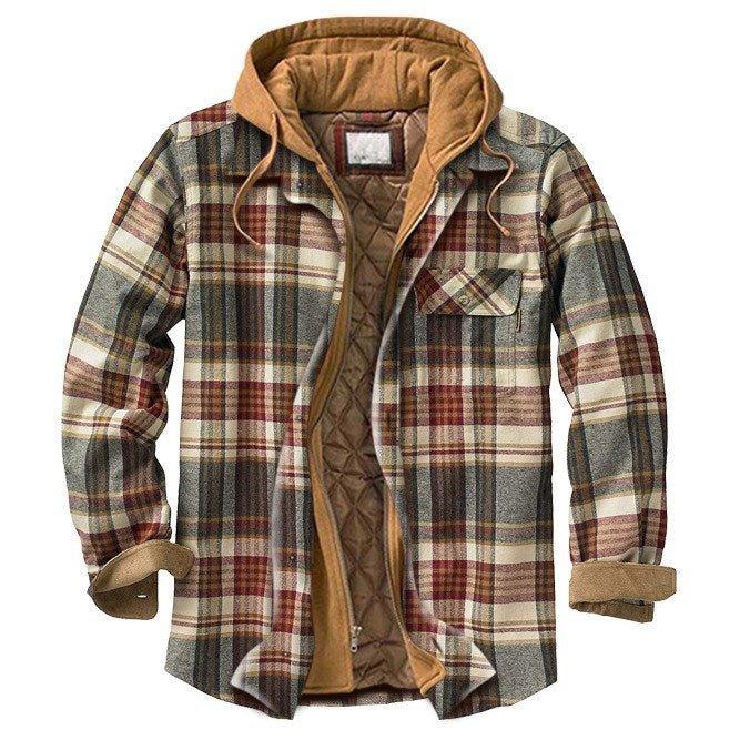 Casual Hooded Double Breasted Men's Winter Autumn Jacket
