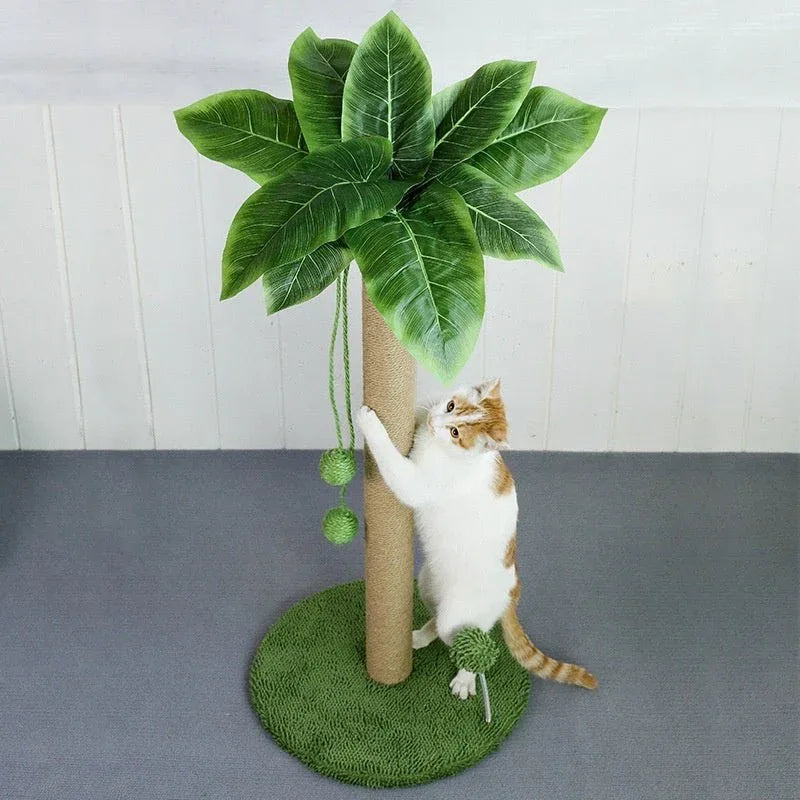 Cat Scratching Post Pole With Hanging Balls Toy