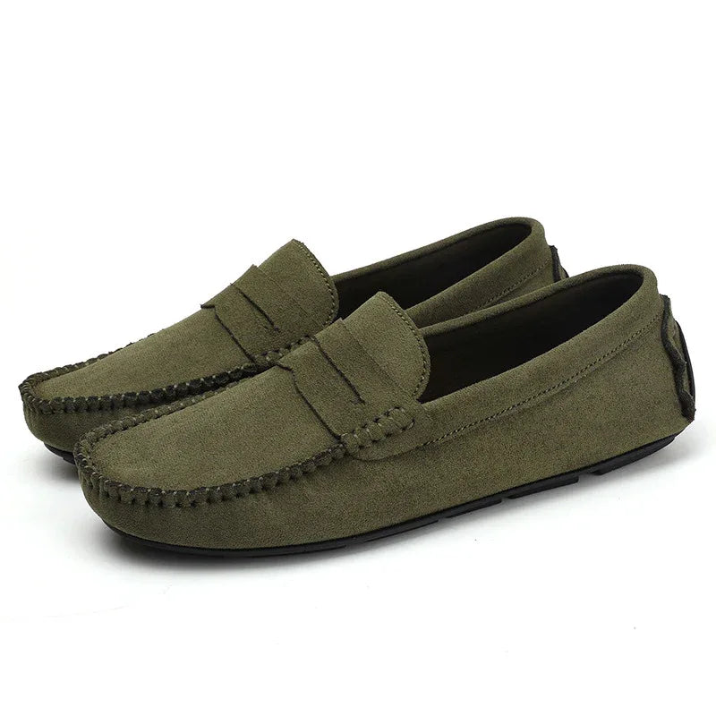 Men's Shoes Leather Slip-On Breathable Loafers