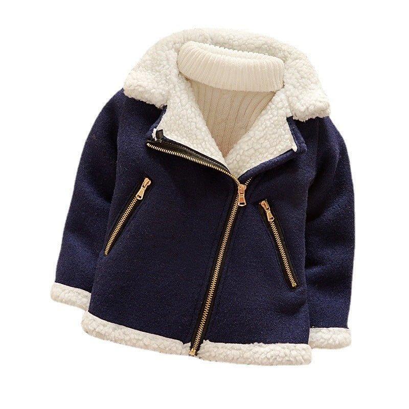 Children's Thickened Fleece Lamb Wool Coat