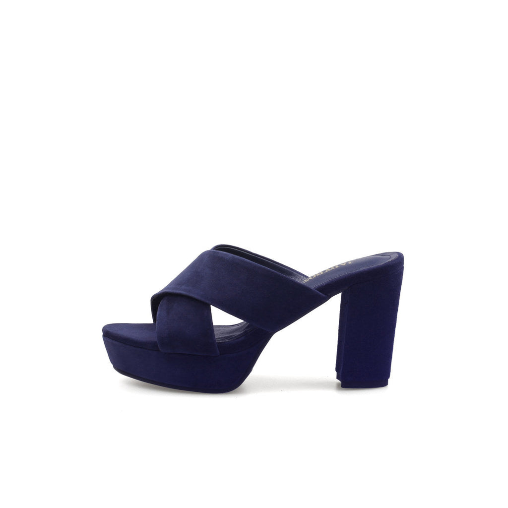 Chunky Criss Cross Platform Mules-0