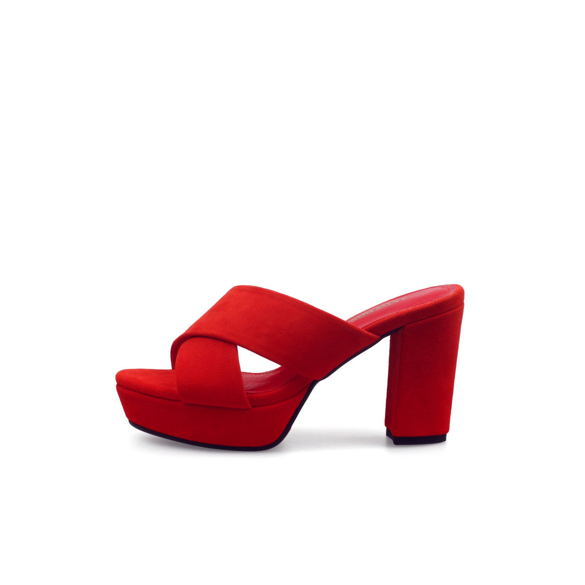 Chunky Criss Cross Platform Mules-7